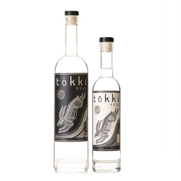 Tokki Soju currently offers two lines: Tokki White and Tokki Black. Photo provided by Douglas Park.