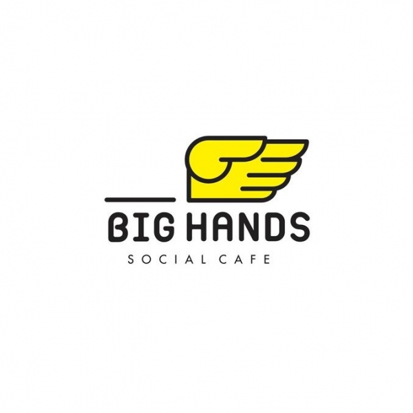 The BIG HANDS logo resemblesbright yellow winged hand. Photo provided by BIG HANDS.