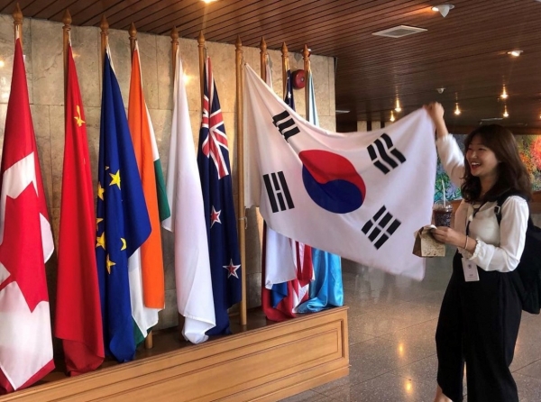 Chu Yi-young worked for the Mission of the Republic of Korea to Association of SoutheastAsian Nations (ASEAN) in Indonesia as a youth representative for six months in 2019.Photo provided by Chu Yi-young.