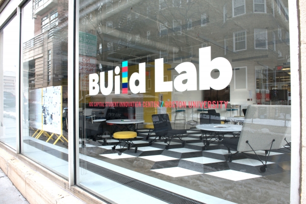 BUild Lab, Boston University’s capital student innovation center, hosted a creative art project called “Masking Emotions” last September. Photo provided by Boston University.
