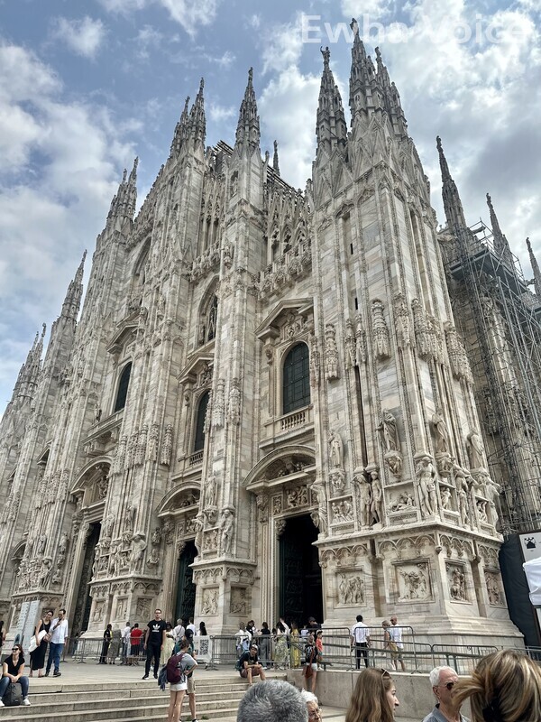 Milan's iconic Duomo di Milano boasts high spires and a magnificent view from its towers. Photo by Jo Sungmin