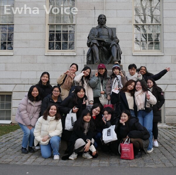 HCAP delegations gather on Harvard campus to participate in the 2024 Boston conference. Photo provided by Ewha HCAP