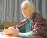 Jane Goodall gave a 10 minute surprise lecture about her Roots & Shoots program.