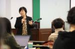 Doctor Hyun is explaining the situations and the difficulties North Korean women are facing. Photo by Park Jae-won.