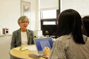 Professor Kang Kyung-wha opens up about carrying out her role as foreign minister. ​​​​​​​Photo by Shen Yu-yan